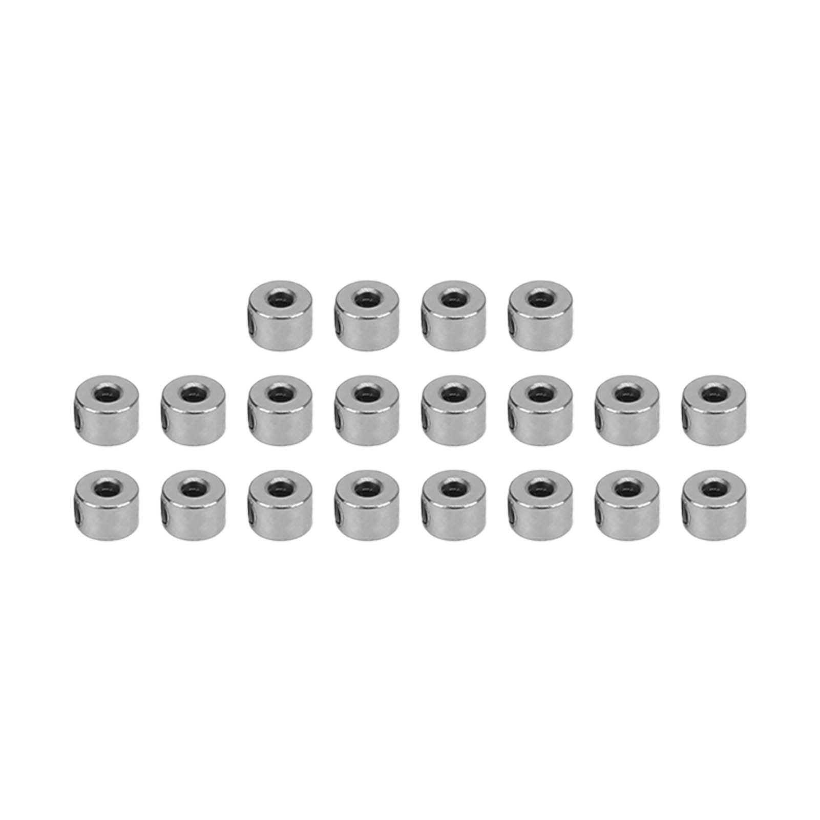 Keenso Landing Gear Stopper Set Wheel Collar, 20 Pcs Landing Gear Stopper Set Wheel Collar 2.1mm Stainless Steel Exquisite Craftsmanship RC Plane Aircraft accessories Aircraft accessories