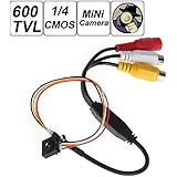 ePathChina 500 Mega Pixel Smallest Button Pinhole Spy Video Camera Mini Hidden Camera with 600TVL 1 / 4" HD Sensor Support Video and Audio Output TV Standard - NTSC