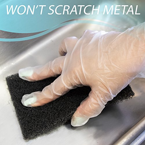 6 Commercial Grade Griddle Cleaner Pads, Clean Grease from Metal Grills