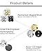 FIBO STEEL 3 Pairs Stainless Steel Round Magnetic Earrings for Men Women CZ Studs Earrings,6MM