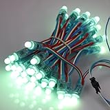 Diffused Digtal LED Module DC12V 12mm LED RGB Pixel String Modules LPD6803 Addressable Color Waterproof Pack of 100
