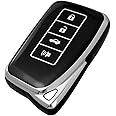 OFFCURVE for Lexus Key Fob Cover Key Case Shell Compatible with Lexus RX ES GS is LS RS NX GX LX RC LC Smart Key Car Accessories TPU Full Protector for Car Key Remote Key Holder, Black
