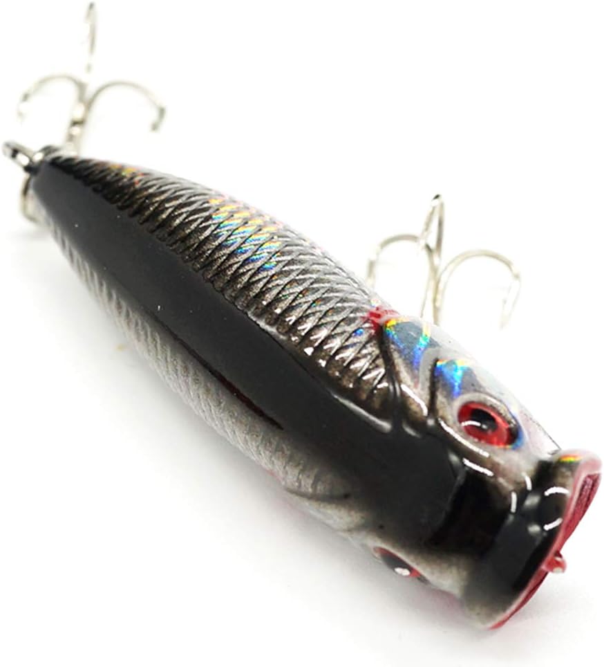 Seasky Fishing Plug Lures Micro Popper Topwater Trout Attack in Freshwater : Sports & Outdoors