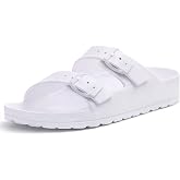 KIDMI Medium Arch Support EVA Beach Sandals for Women | Women's Adjustable Buckle Straps Waterproof Pool Sandals, Comfortable Slip on Summer Slides for home and Casual Walks