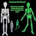 2PCS Halloween Hanging Luminous Skeleton Decorations, 60 Inch&13 Inch Full Body Glow-in-The-Dark Skeleton for Halloween Party Bar Wall Sticker Decorations Outdoor Yard Garden Hanging Ornaments Props