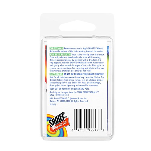 Shout Wipe & Go Wipes, 4-Count (Pack of 24)