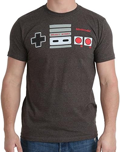 Nintendo T Shirt - Men's Nintendo T-Shirt - Classic Nintendo Men's Shirt - Officially Licensed (Medium, Gray Heather)