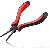LEONTOOL 5 Inch Flat Nose Pliers Smooth Jaw, Jewelry Beading Pliers Thin Flat Nose for Jewelry Making, Handcraft Making, PCB Board Repairing