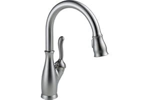 Delta Leland Brushed Nickel Kitchen Faucet, Kitchen Faucets with Pull Down Sprayer, Kitchen Sink Faucet, Faucet for Kitchen Sink with Magnetic Docking Spray Head, Arctic Stainless 9178-AR-DST