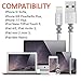 Lightning cable, FEIPUKER (6FT) Nylon Braided Charging Cable Cord Lightning to USB Cable Charger Compatible for IPhone 7/ 7 Plus/6/6s/6 plus/6s plus/ 5c/5s,iPod, iPad, and More (3 PACK Silver)