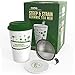 Steep & Strain Ceramic Tea Mug - Insulated Cup with Tea Infuser and 2 Lids - Travel Coffee Mug - Available in 5 Patterns