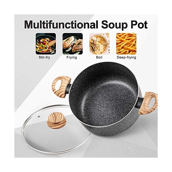 MICHELANGELO-Pots-and-Pans-Set-Cookware-Set-12PCS-Pots-and-Pans-Sets-Non-Stick-Induction-Hob-Pans-with-Spatula-Spoon-Black MICHELANGELO Pots and Pans Set Nonstick, Granite Kitchen Cookware Sets 12 Pcs Non Toxic Cookware Set Induction…