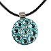 PINMEI Beautiful Crystal Golf Ball Marker with Bling Black Necklace for Women Golf Gift
