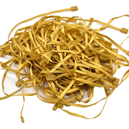 6.8" 1000Pcs Hang Tag Wide String Fasteners Snap Lock Pin Loop Fastener Hook Ties Easy and Fast to Attach (Golden)
