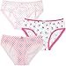 Lucky & Me Lily Little Girls Underwear, Organic Cotton Briefs, Printed Pattern, 3-Pack, 7/8