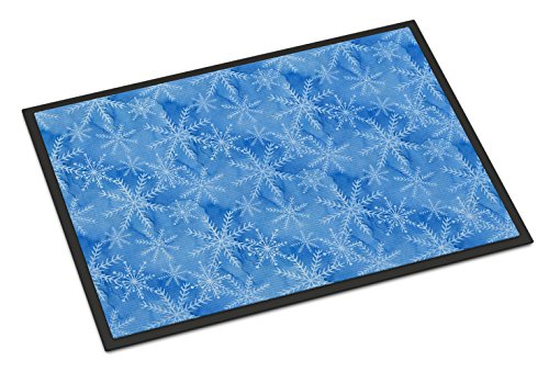 Caroline's Treasures BB7576MAT Watercolor Dark Blue Winter Snowflakes Doormat 1…