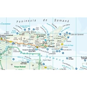 Laminated Dominican Republic Map by Borch (English, Spanish, French, Italian and German Edition)