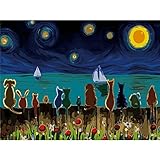 DIY 5D Diamond Painting Full Dril Kits for Adults, Multi-colored Cartoon Animals 12 x 16 inch Paint with Diamonds Embroidery Rhinestone Cross Stitch Arts Craft Canvas for Home Wall Decoration