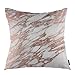 oFloral Marble Throw Pillow Covers Rose Gold Rock Stone Surface Natural Marble Slab Decorative Square Pillow Case 18