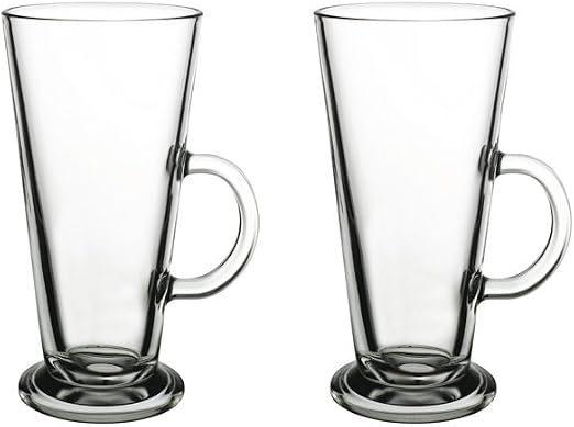 latte glasses with metal handles