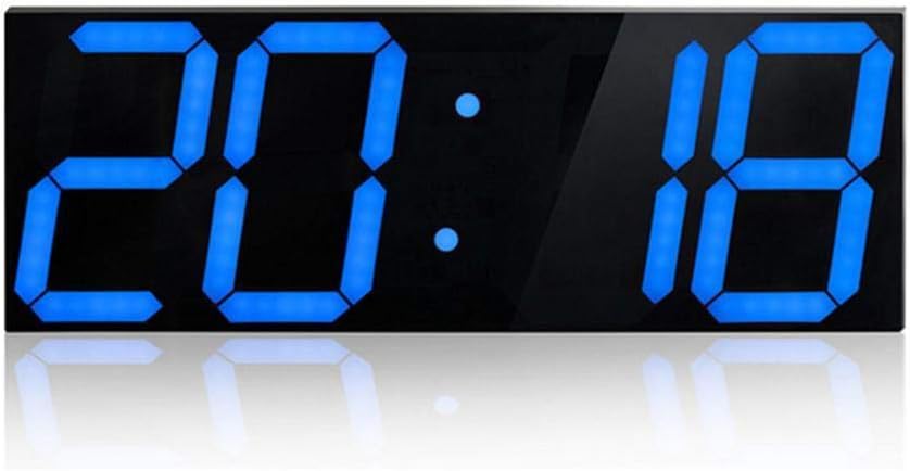 FPRW Led Digital Clock, Multi-Function Creative Boxed Stereo Clock, Acrylic Environmentally Friendly Horloge Alarm Clock, Easy To Read, Blue