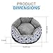 Akarden Round Dog Cat Bed, Soft Plush Pet Cushion, Anti-Slip Machine Washable Self-Warming Pet Bed Improved Sleep and Joint-Relief for Cats Small Medium (20.5, Grey)