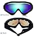 Outdoor Sports Goggles Unisex Protective Safety Glasses with Windproof Dustproof Anti-Shock Anti-Glare Lenses Skate Glasses for Airsoft Hiking Fishing Hunting Ice-Skate Snowmobile Bicycle Motorcycle