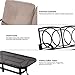Giantex 2 Pcs Patio Loveseat with Coffee Table Outdoor Bench with Cushion and Metal Frame, Loveseat Furniture Set Sofa for Garden, Yard, Patio or Poolside