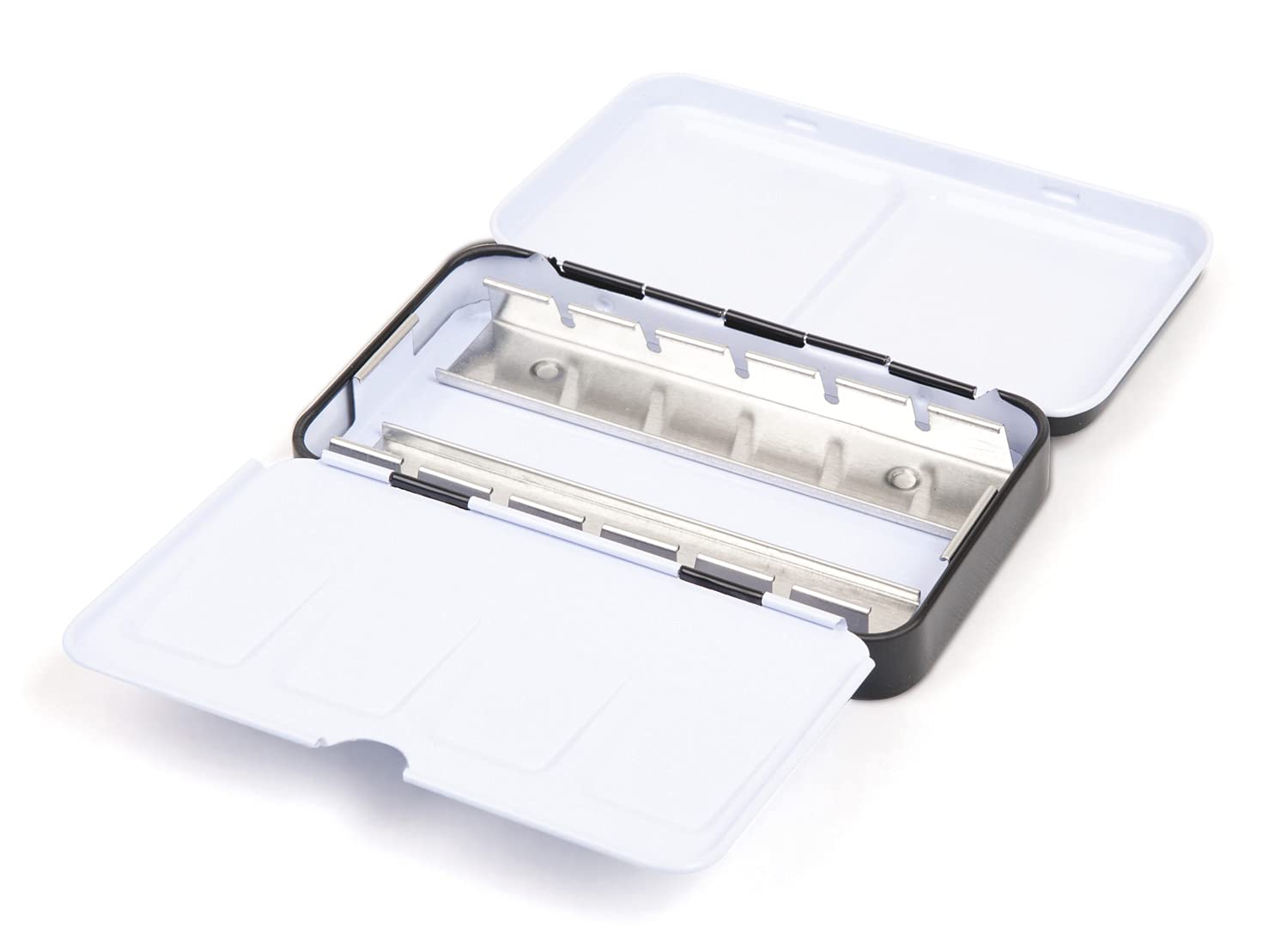 Honsell Watercolour Metal Empty Box for 12 Half or 6 Whole Bowls with Mixing Palette and Thumb Ring