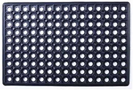 Homespace Anti Fatigue House and Garden Durable Non-Slip Bathroom Restaurant Bar Drainage Rubber Floor Mat (60x40 cm, Black)