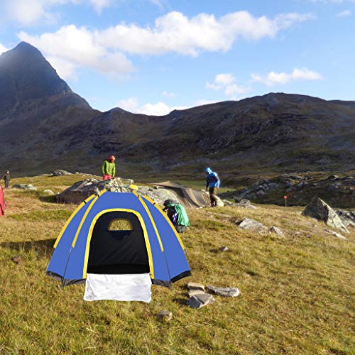 Anshinto Tent for Camping 3-4 Person, Outdoor Lightweight Backpacking Dome Tent for Ultralight 3-Season Camping and Expeditions with Easy Setup US Stock (Blue)