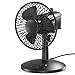 VersionTECH. Mini Oscillating Fan, Personal Portable Mini Small Desk Table Fan, AA Battery (Not Included) Operated or USB Powered, Strong Wind Power, Adjustable Head, Classic Fan for Home Office Black