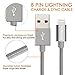 Airsspu 3Pack 10FT Nylon Braided Lightning USB Charging Cables Cord for iPhone 5/5S/5C/SE 6/6S 6 Plus/6S Plus 7/7 Plus, iPad Mini/Air/Pro iPod Touch/Nano 7(Gray)