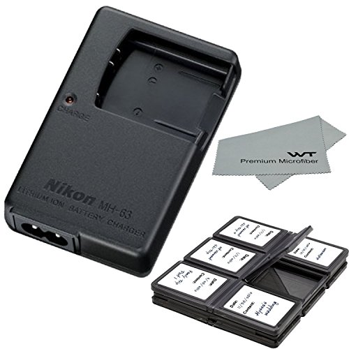 Nikon MH-63 Charger for Nikon EN-EL10 Li-ion Battery compatible with Coolpix Cameras S80 S200 S210 S220 S230 S500 S510 S520 S570 S60 S600 + Bonus Items!