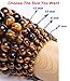 Real Natural Gemstones Bracelet, Genuine Tiger Eye Semi-Precious Stone Healing Power Crystal Stretch Beaded Bracelet,Unisex (Tiger Eye Bead Diameter:8mm)