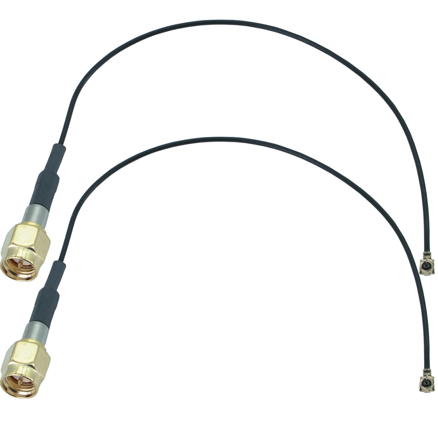 Fohevers 2 Pack U.FL IPX IPEX to SMA Male Adapter Bulkhead Coaxial Cable 1.13mm IPEX Aerial Extension Cable 15CM(6 inches) for WiFi Router Antenna Wireless Network Card