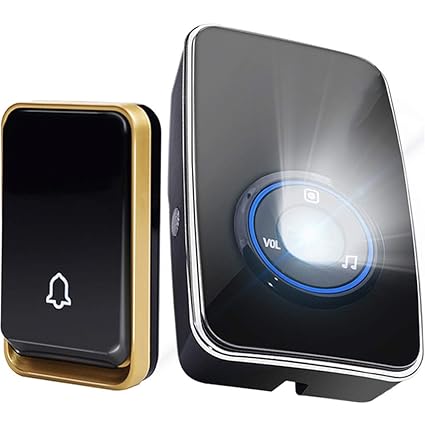 self Powered Waterproof Wireless DoorBell Night Light Sensor no Battery EU Plug Smart Door Bell Ring Chime Deaf