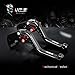 MZS Short Brake Clutch Levers for Suzuki (GSXR600 97-03) (GSXR750 96-03) (GSXR1000 01-04) (GSR600 06-11) (GSR750/GSXS750 11-16) (SFV650 09-15) (SV650 16-17) (TL1000S 97-01) (DL650 11-12) Black