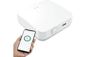 Tuya Smart Hub Bluetooth Gateway: Smart WiFi Bridge for NICE DIGI Smart Door Lock and Tuya Bluetooth Device - Remote Control and Voice Control via Alexa & Google Assistant - Works with 2.4 GHz
