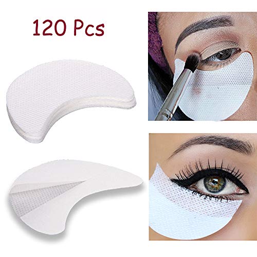 120 Pcs Eye Shadow Shields, Kalolary Eyeshadow Pads Stencils Lint Free Under Eye Pads Eyeshadow Patches For Eyelash Extensions/Lip Makeup