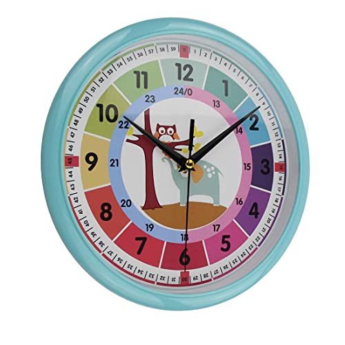 PROVIVID Silent Telling Time Teaching Clocks Battery Operated Non