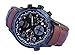 AVIATOR Military Army Mens Wrist Watch Aviation Pilot Cronograph Brown Band Stainless Steel Case F-Series World Time Traveller Collection AVW1266G153