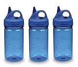 Nalgene Tritan Grip-N-Gulp Kids Water Bottle, Slate Blue - 3