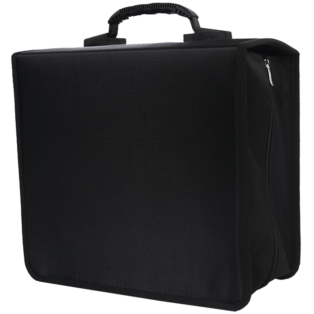 Photo 1 of Sogboy 400 Capacity DVD Case, CD Wallets Protective, CD Storage Organizer Stand Booklet Album Box Binder for Car, Home, Office, Travel (Black 400)