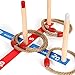 Juegoal Ring Toss Throwing Game Indoor Outdoor Game with 5 Ropes 10 Plastic Rings for Kids