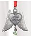 Godmother Christmas Ornament - Angel Wings with Rose Charm 'Special Godmother' Engraved Heart - Angel Wings and Heart - 3
