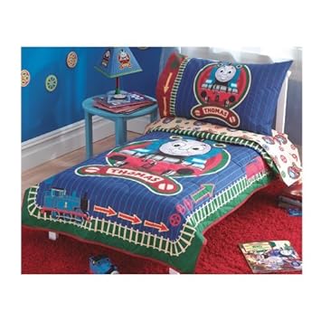 Amazon Com Baby Boom Thomas Friends 4pc Toddler Bedding Set Discontinued By Manufacturer Baby