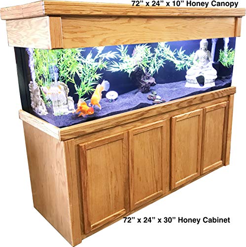 RJ ENTERPRISES Oak Groove 84″X24″ Flat Gray 30″ Tall Aquarium Stand fits265 Gal & Oak Groove 84″X24″ Flat Gray 7″ Tall Canopy fits265 Gal(Tank NOT Included)
