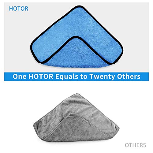 image for HOTOR 16'' x 16'' Large & Thick Microfiber Cleaning Cloths Strong Abso