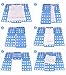 LEEFE Shirt Folder Board with Drawer Storage Set, Easy and Fast Cloth Folder Flipfold Rack for Adult and Kids Dress Pants Towels, Blue